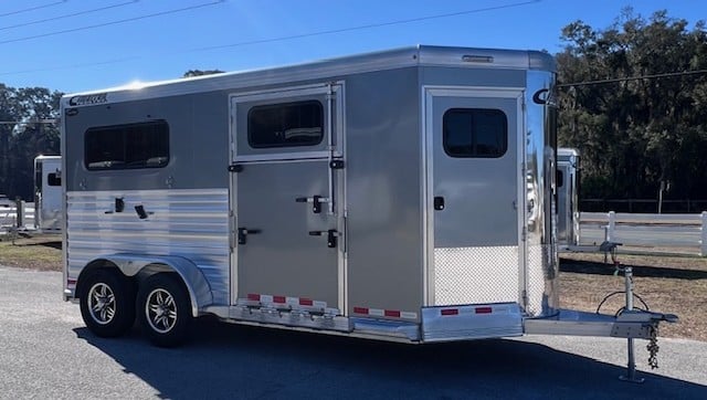 2027 Cimarron WARMBLOOD - Rear & Side Ramps - 2 Horse Straight Load Bumperpull Horse Trailer 2027 Cimarron WARMBLOOD - Rear & Side Ramps - 2 Horse Straight Load Bumperpull Horse Trailer